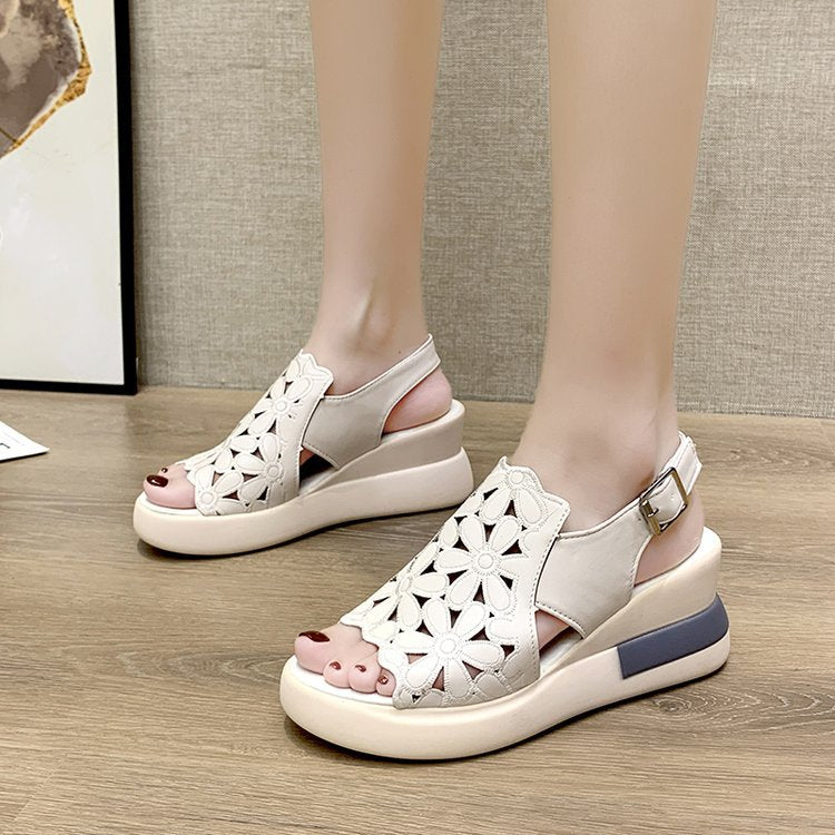 🔥【50% de descuento】🔥【35-40】Sandalias estilo botín retro con suela suave