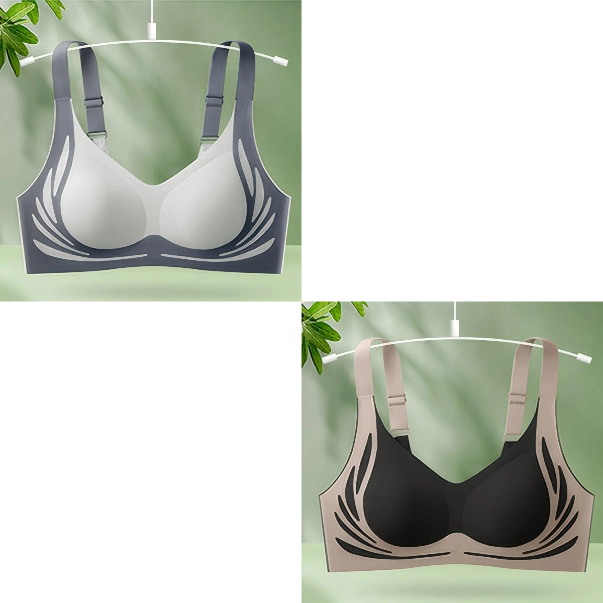 🔥✨【Пакет от 2】Дамски сутиен без банели от една част❤️【40-85 кг】