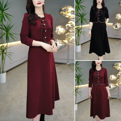 🎀👗【Vruća prodaja】🔥【M-4XL】Jesen i zima nova haljina novog temperamenta