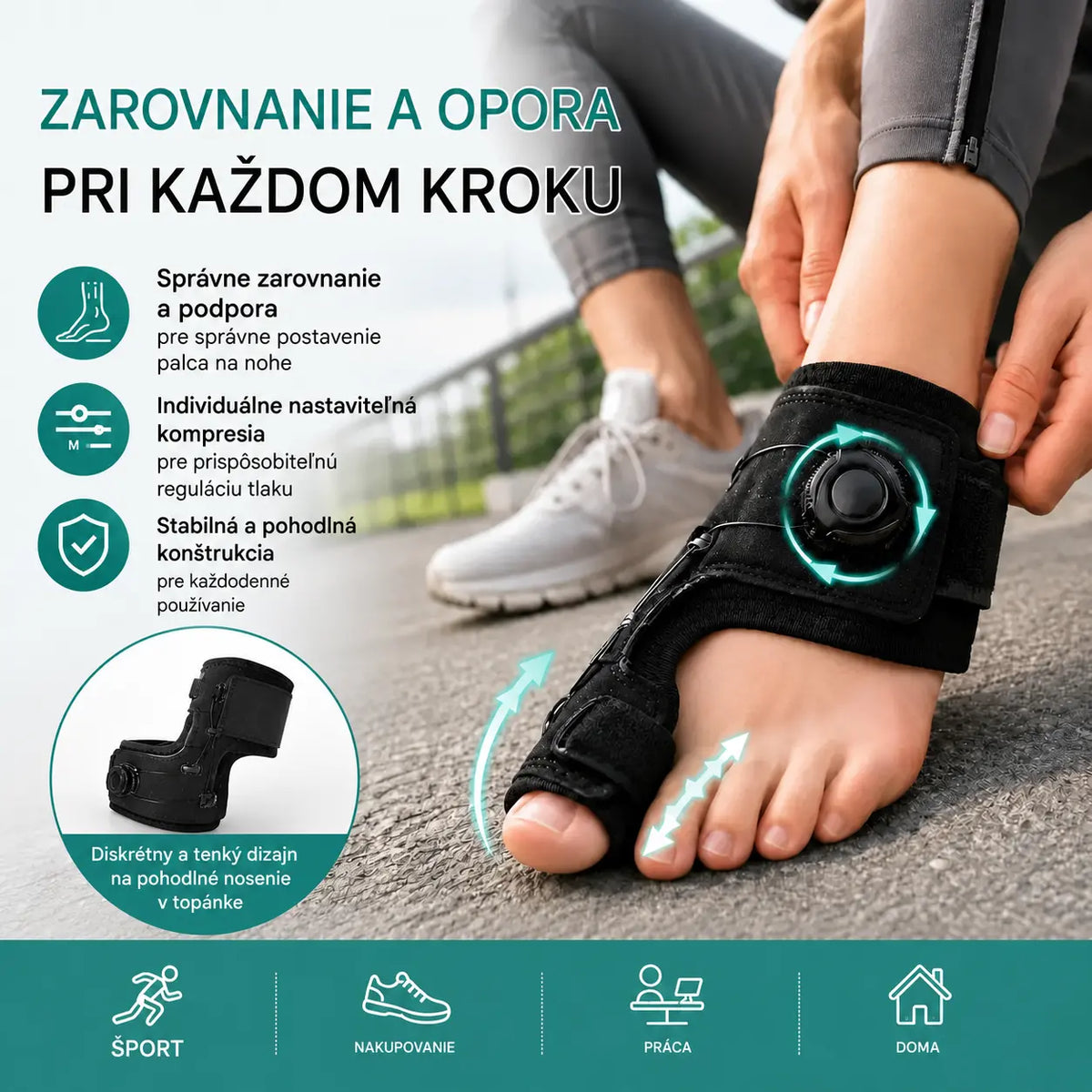 🔥🎉【2-balenie】Profesionálne ortopedické vložky do prstov, vybavené nastaviteľným gombíkom, stabilizačnou dlahou a oddeľovacími podložkami na prsty – účinne zmierňujú bolesť, univerzálna veľkosť.