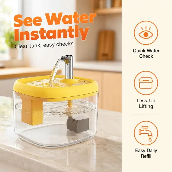 🐾 Dispensador de agua para mascotas ilent con cuenco de PET apto para alimentos 🐾 Agua fresca, fluida y perfecta para bebedores exigentes ✨