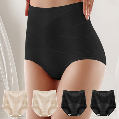 🎁【5 piezas】🔥Braguitas sin costuras de talle alto, cómodas y transpirables, elásticas y transpirables.✅️Pago contra entrega