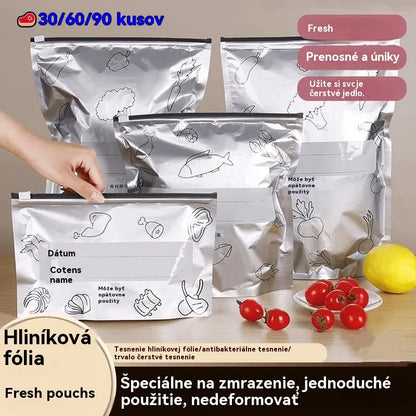🔥✨【Balenie 60 kusov】Samouzatváracie vrecká z potravinárskej hliníkovej fólie - zahustené a uzavreté