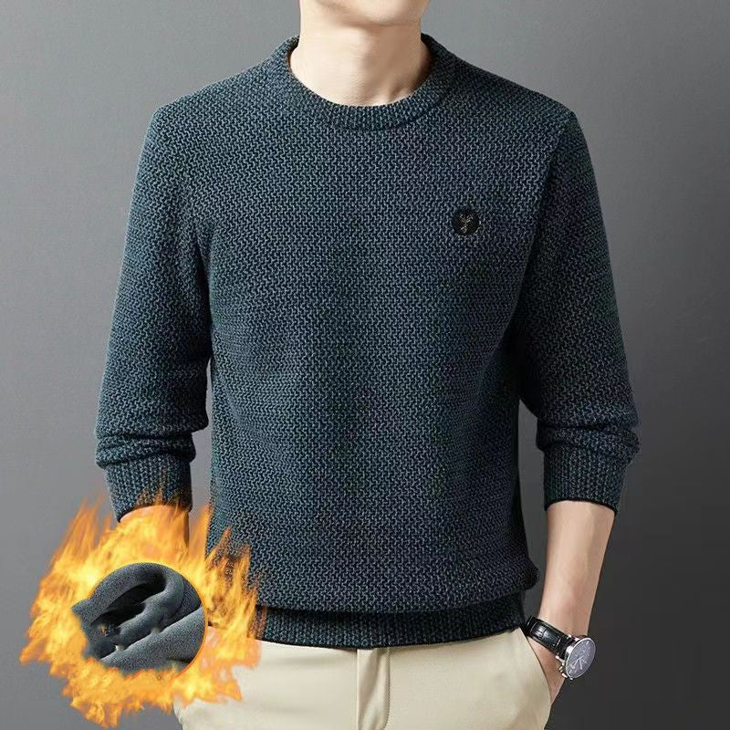 🔥❄️【50% отстъпка🎉】【M-4XL】Нов мъжки есенно/зимен топъл плетен пуловер, семпъл и многофункционален