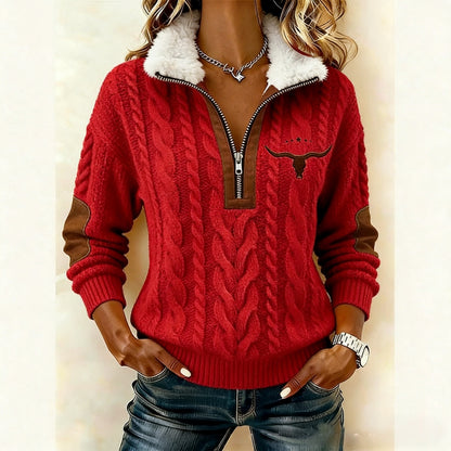 🔥Изненада за ограничено време: 50% отстъпка! 🔥✨Стилен плетен дамски плюшен суитшърт