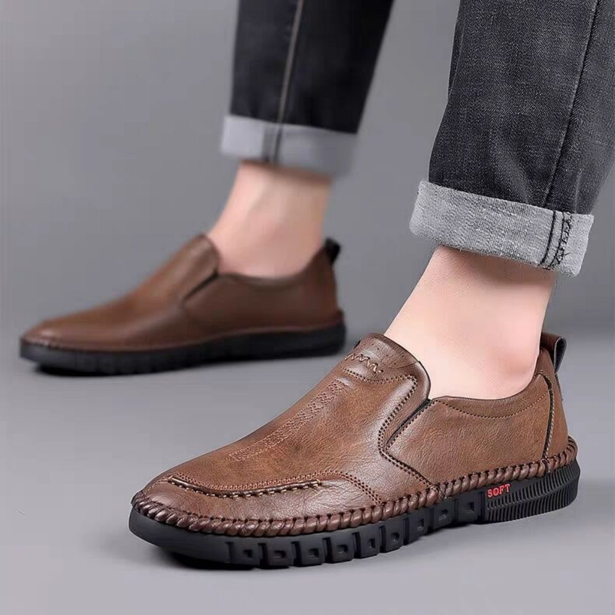 🔥😎【✨50% zniżki】【Rozmiary 39-44】Męskie skórzane buty, miękka podeszwa, antypoślizgowe i oddychające