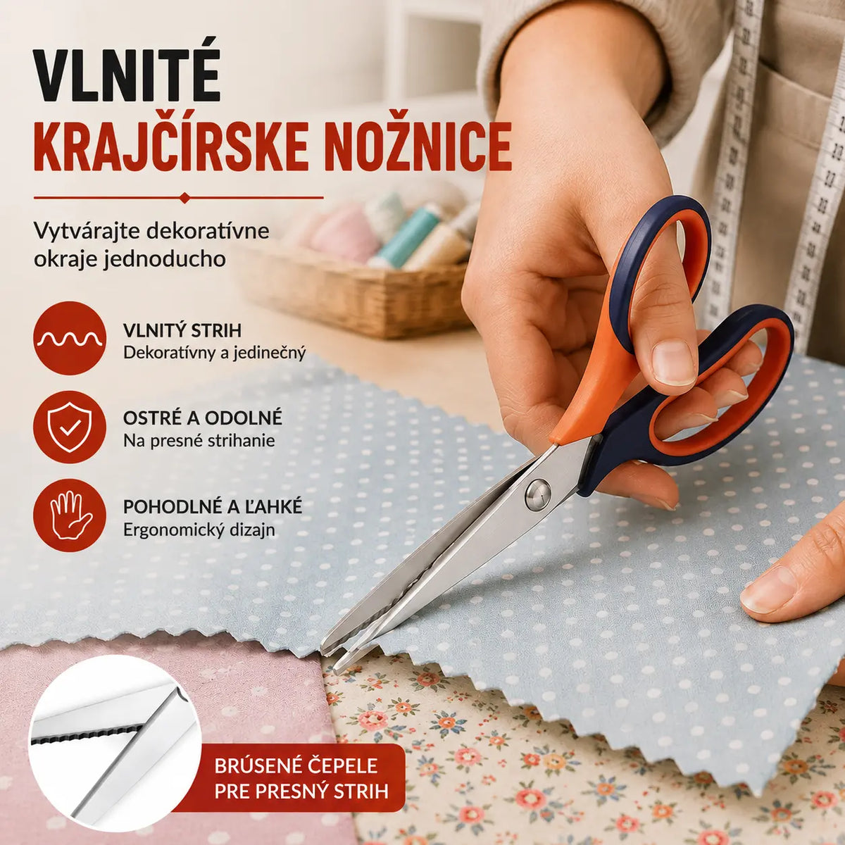 ✂️✂️ Profesionálne nožnice na čipku – ostré nožnice na čipkované látky