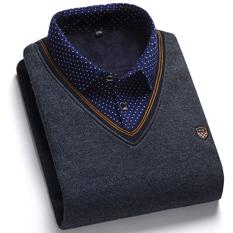 💥👔💥【Jesienna wyprzedaż】💥 [M-4XL] Męska koszula z dzianiny i aksamitu