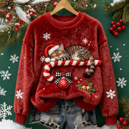 🔥🎄【S-5XL】⛄✨Nowy, modny flanelowy sweter świąteczny dla kobiet na jesień/zimę, ozdobiony różnymi wykwintnymi wzorami