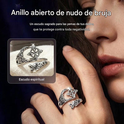 ✨🌟【Compra uno y llévate otro gratis】Anillo hueco retro geométrico en forma de cruz - Anillo abierto celta