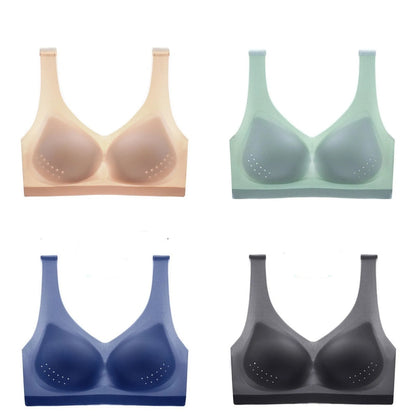 🌟👍【4 kusy🔥】👙Dámska podprsenka bez kostíc s predným zapínaním - mäkká a pohodlná