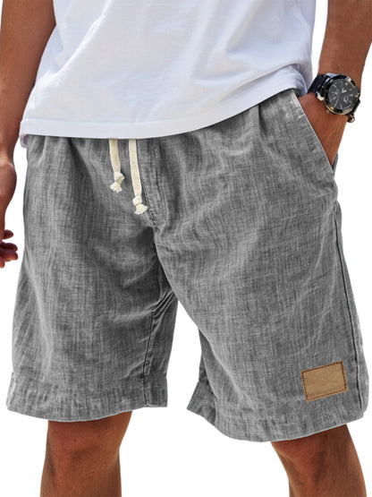 ⏳🔥【Último día al 50%】👖 【S-5XL】【55-110 kg】Pantalón corto casual hombre 2026 efecto lino con cordón (tallas grandes).