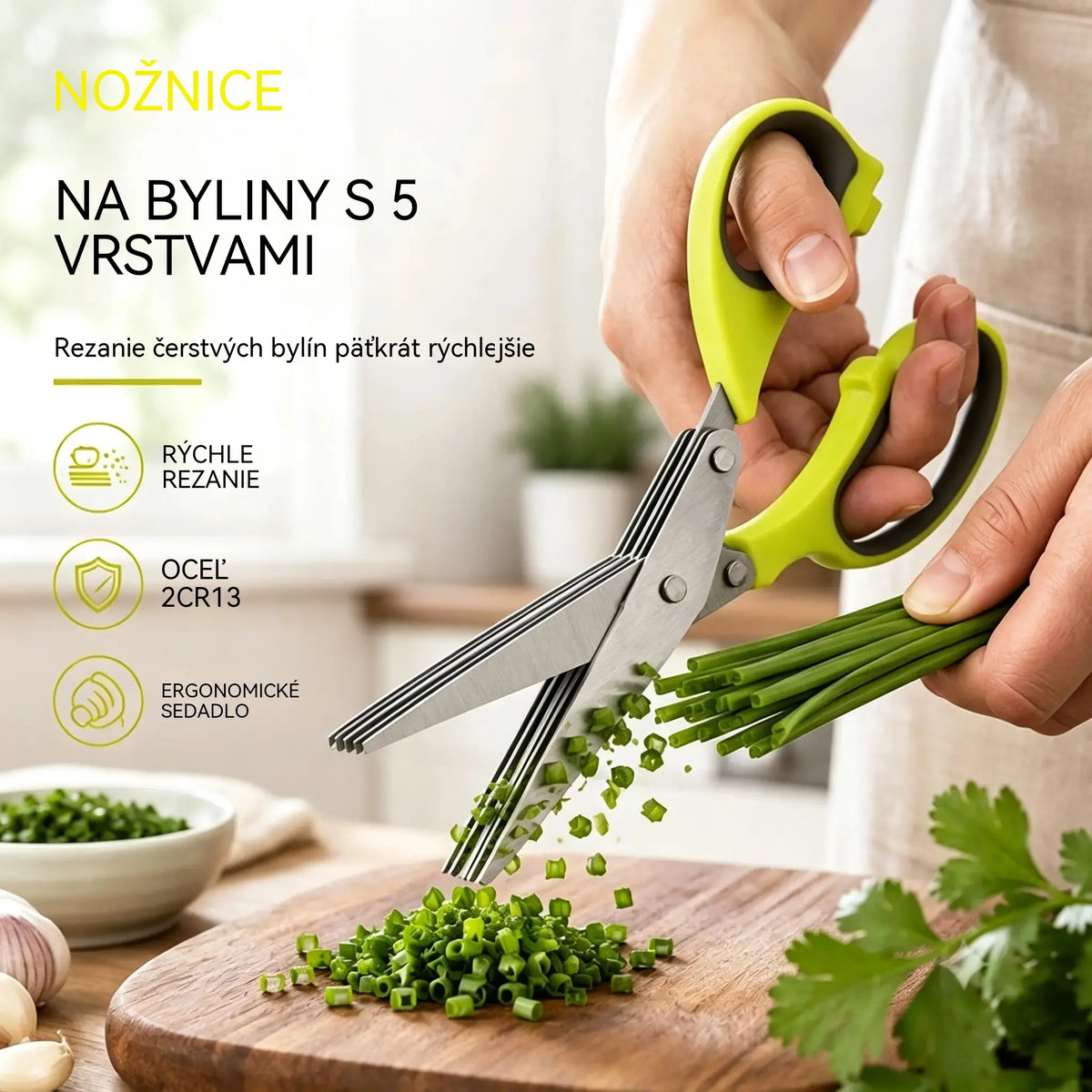 🔥✂️【Zľava 50 %✨】Multifunkčné 5-vrstvové kuchynské nožnice z nehrdzavejúcej ocele