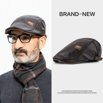 🧢🔥【Kupte jeden, druhý dostanete zdarma】Nový vysoce kvalitní kožený baret na podzim a zimu v retro stylu