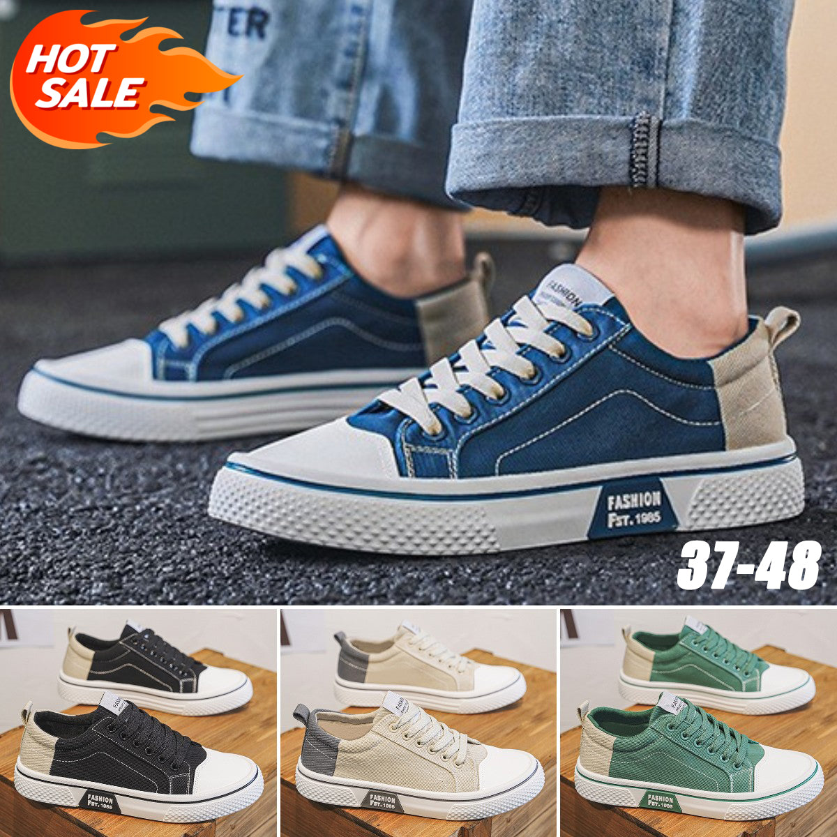 💥💥 (37-48) 👟 2025 lato nowy styl modne, wygodne i oddychające męskie buty płócienne, miękkie podeszwy, brak zmęczenia podczas chodzenia