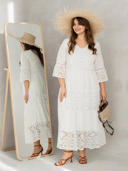 🌸【Nowość 2025】💋【S-5XL】👗Wysokiej jakości elegancka sukienka - Elegancka i wykwintna sukienka, idealna