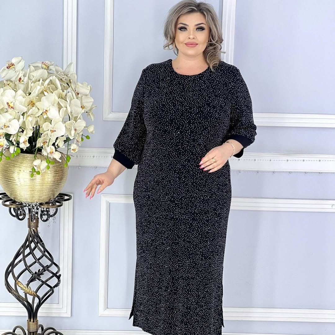 💖💖[S-5XL] 2025 jesień i zima nowa wysokiej jakości modna i elegancka błyszcząca długa spódnica-3846206