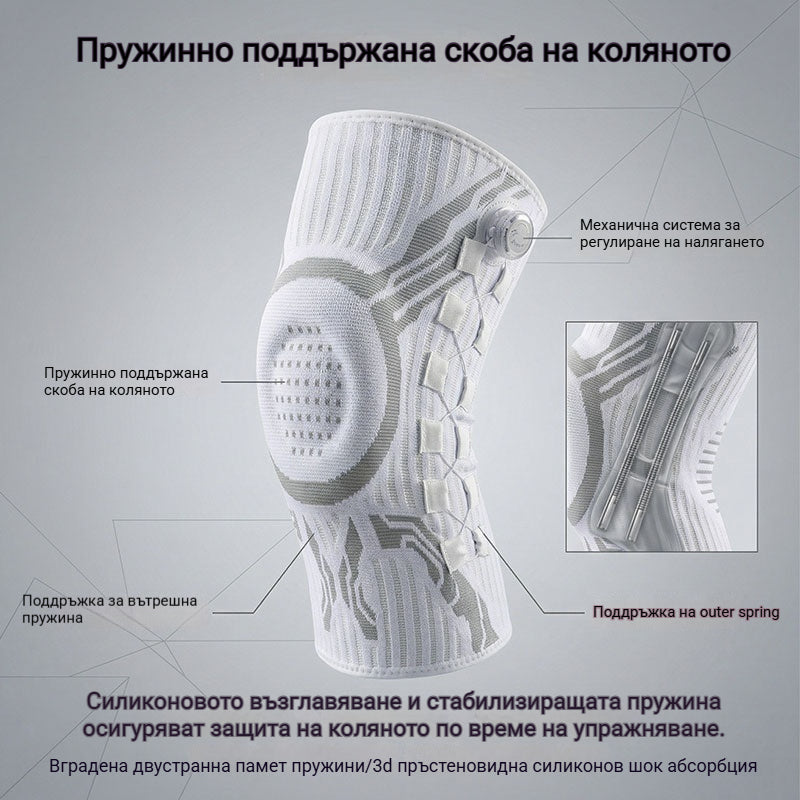 👍🦵【50% отстъпка🔥】Спортни наколенки с амортисьорна пружинна опора, подходящи за бягане и фитнес на открито