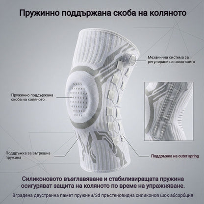 👍🦵【50% отстъпка🔥】Спортни наколенки с амортисьорна пружинна опора, подходящи за бягане и фитнес на открито