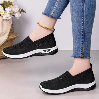 【oferta flash】Zapatillas casuales de malla elástica: estilo sencillo, cómodas para el uso diario, tallas 36-43.