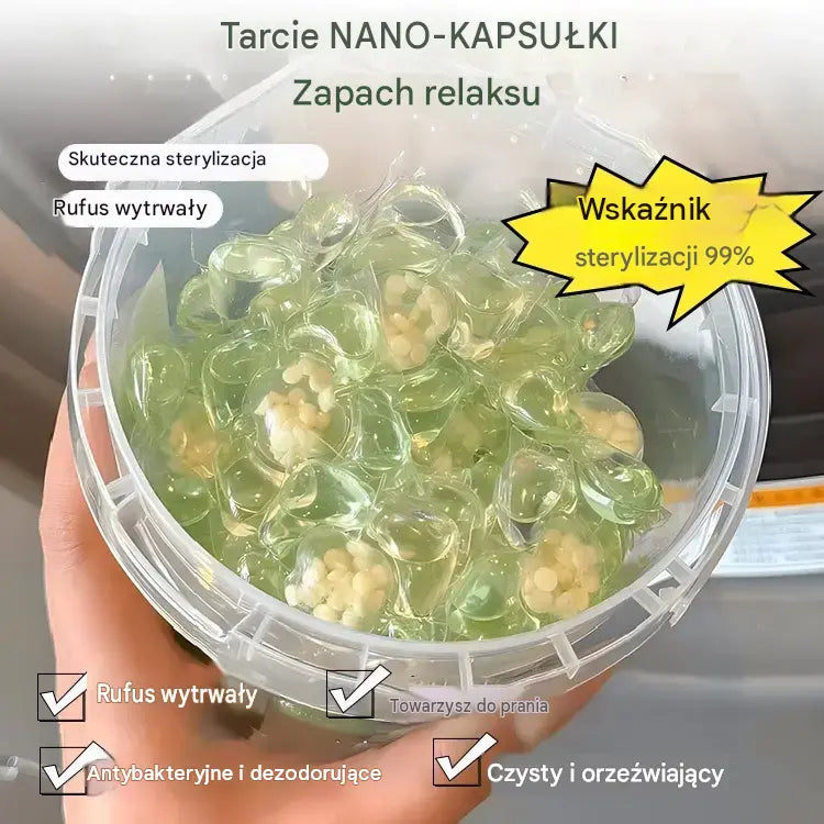 【50% taniej】 [✨Opakowanie 70 sztuk✨] Bardzo duże opakowanie perełek zapachowych do prania 5 w 1 — długotrwały zapach, skuteczna walka z plamami.