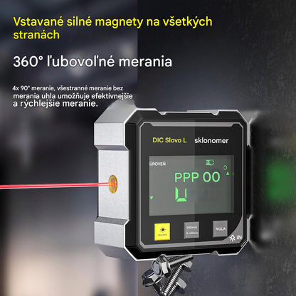 【📢📢Najnižšia cena po obmedzenú dobu!!! 💥】Štvorstranný magnetický, obojstranný elektronický laserový vodováha