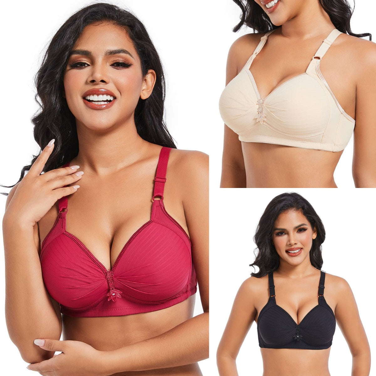 🔥【Producto más vendido✨】【49% de descuento】🥰 Sujetador cómodo con cierre frontal en tallas grandes