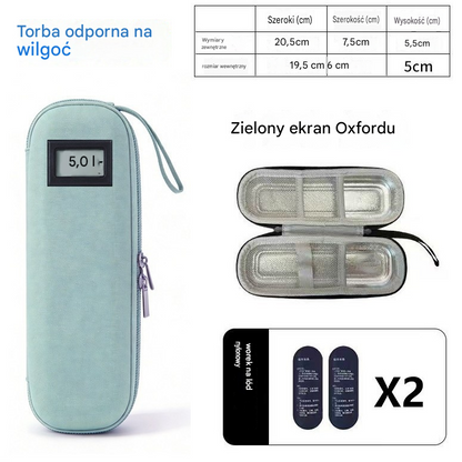 ❄️✈️Przenośna chłodziarka do insuliny ze wskaźnikiem temperatury
