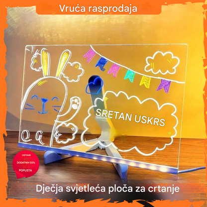 🎨💡✏️ 【Plaćanje pouzećem】Dječja svjetleća ploča za crtanje - rukotvorine, DIY slikanje, izbrisivo pisanje, edukativna fluorescentna ploča za crtanje.