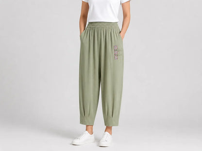 🔥✨【M–4XL】👖 Ľahké a priedušné dámske letné nohavice - zmes bavlny a ľanu