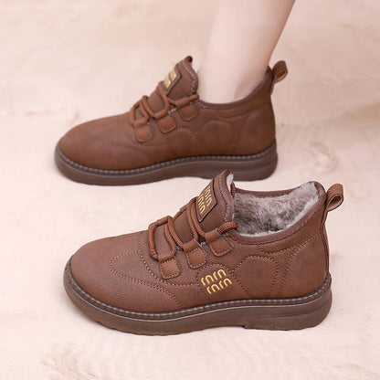 🔥Зима 2026, нов стил кадифени и дебели топли снежни ботуши, удобни и неплъзгащи се дебели подметки, които няма да уморят краката ви【35-41】