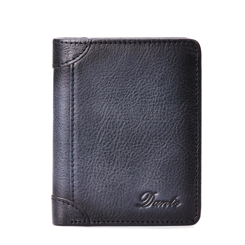 🔥¡Superventas!🔥👝✨ Nueva billetera antirrobo de cuero genuino para hombre, estilo retro, múltiples ranuras para tarjetas, alta calidad, durará 5 años sin romperse.