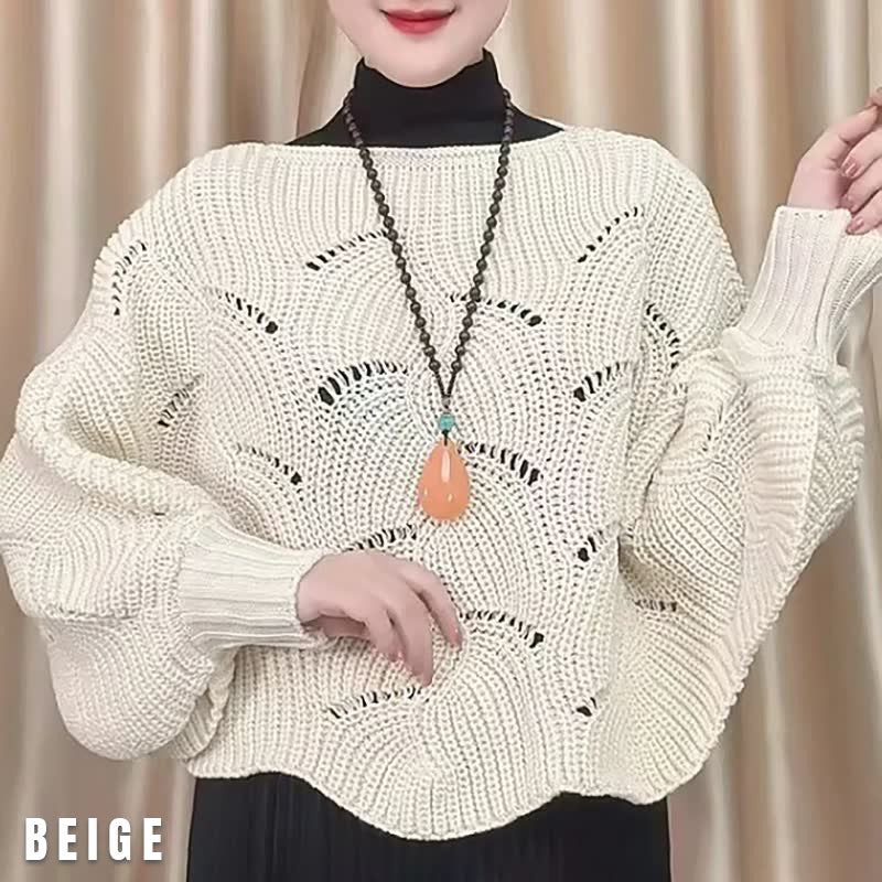 🔥🌈 【40-80 KG】 2024 zimowy popularny damski sweter z rękawami nietoperzowymi-3840787