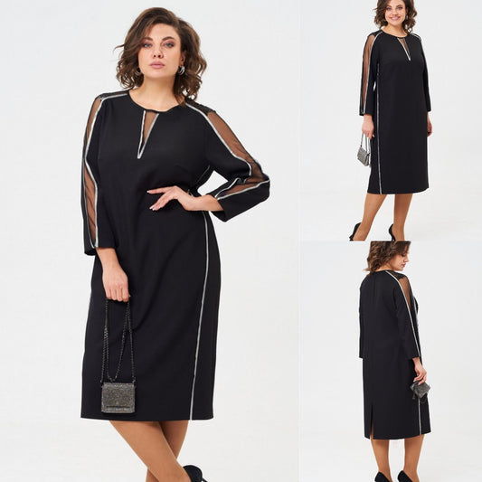 💖💖【S-5XL】🍁🍂Nowy styl na jesień i zimę, elegancka sukienka wysokiej jakości-3903661