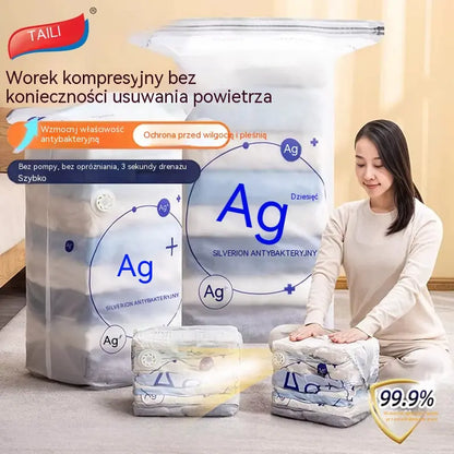 🧳 5 artykułów za 119 💨 Duży, kompresowalny worek próżniowy do przechowywania: nie wymaga pompki, szczelny i idealny do oszczędzania miejsca w walizkach i w domu ✈️