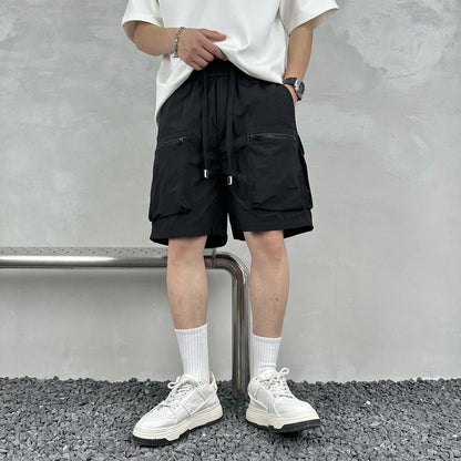 🔥🌴【M-4XL】Nuevos pantalones cortos deportivos casuales de secado rápido para hombre, de seda helada, ideales para el verano