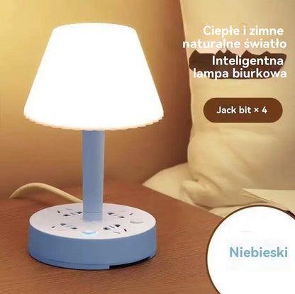 💡✨Wielofunkcyjna lampka biurkowa z wbudowanym przedłużaczem: praktyczna, stylowa i energooszczędna!