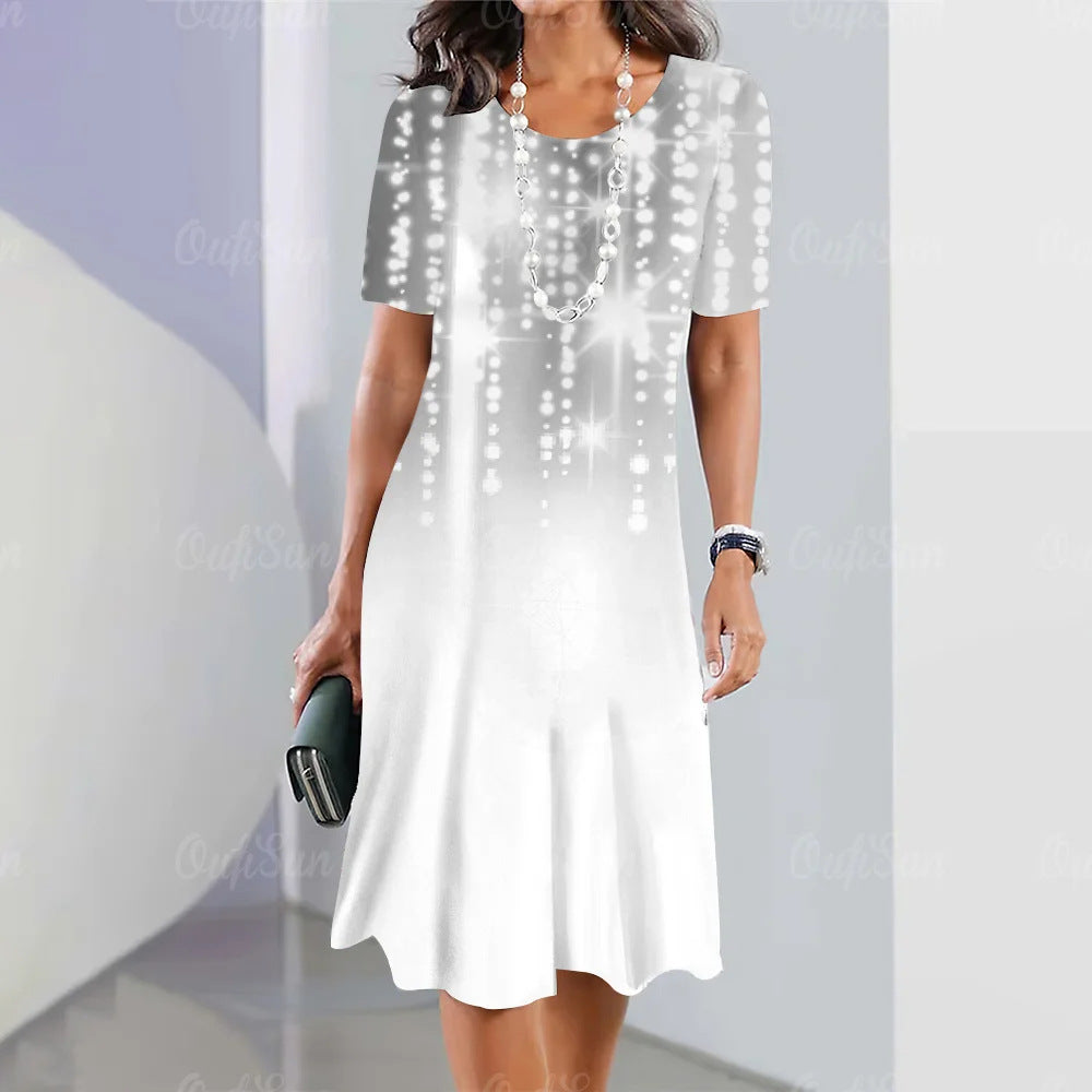 👗 Elegancka sukienka retro z okrągłym dekoltem【S-5XL】3902002