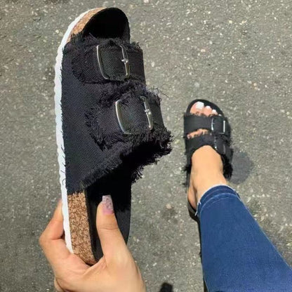 👡50% de descuento✨✨【35-43】Sandalias de plataforma vaqueras retro de verano para mujer ✅Pago contra entrega