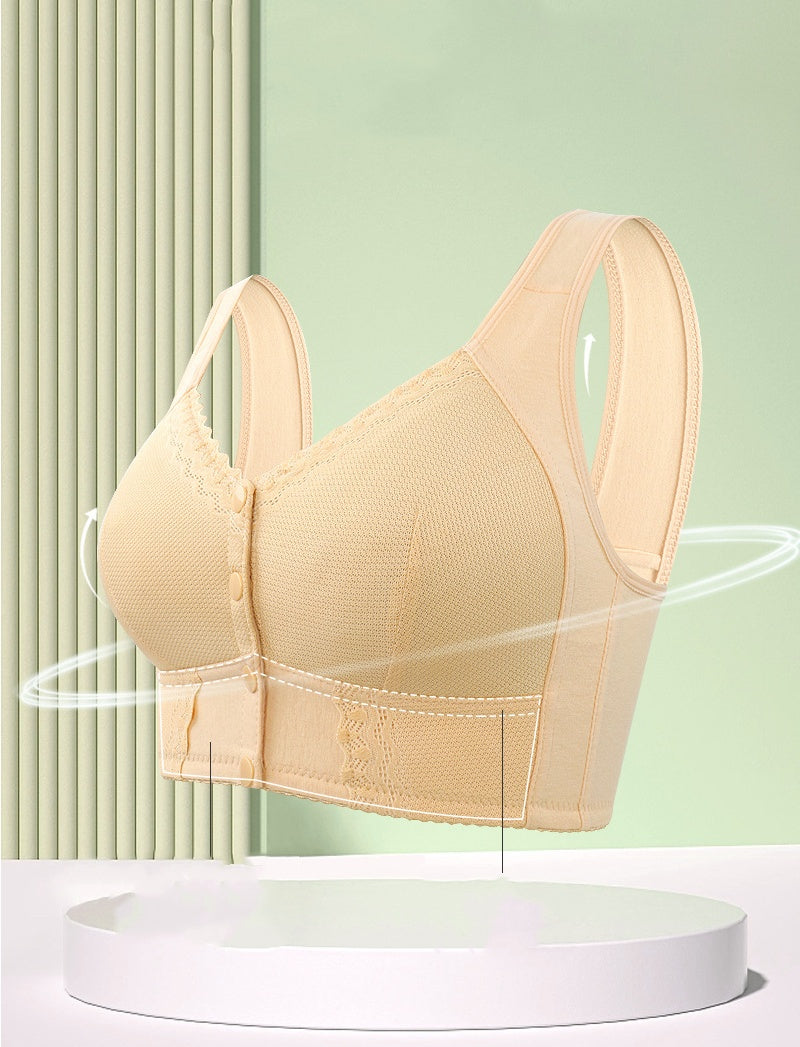【3 piezas】💕🎁【45-155kg】Sujetador extragrande, transpirable y de algodón suave con botones delanteros ✅️Pago contra entrega
