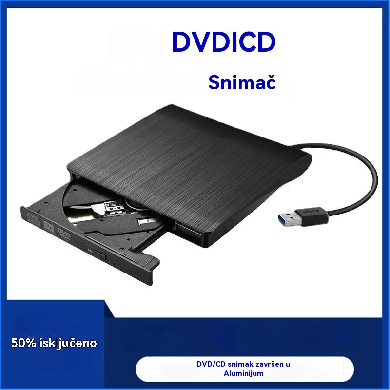 📢📢 Popust od 48% ograničeno vrijeme! 💿💻 Vanjski CD/DVD pogon: Uključi i radi, prenosiv i jednostavan za korištenje, kompatibilan s Mac/Windows sustavima.