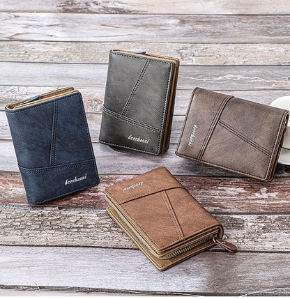 💥👛👍Muški višenamjenski novčanik od prave kože u retro stilu