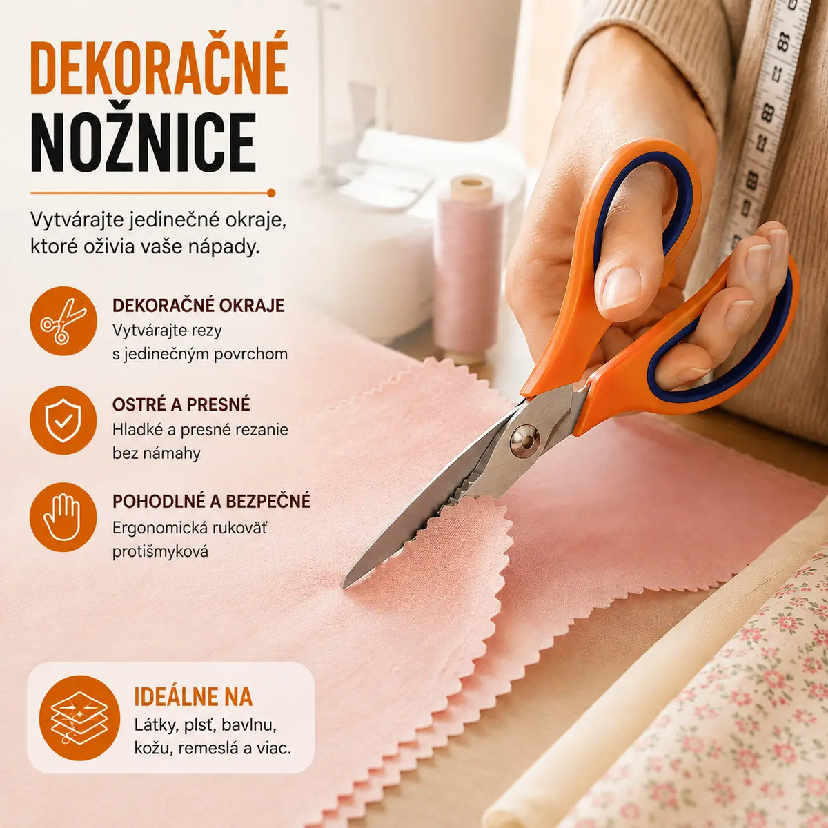 ✂️✂️ Profesionálne nožnice na čipku – ostré nožnice na čipkované látky