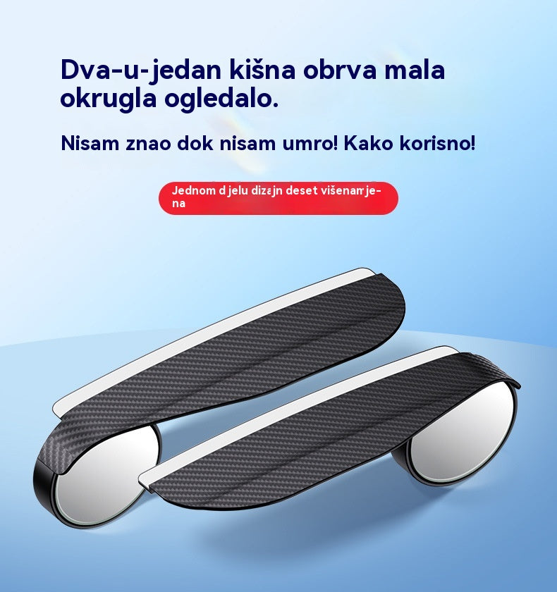 🚗【Kupite jedan, dobijte jedan gratis】👍🚗Retrovizor za automobil, mali okrugli retrovizor, podesiv za 360 stupnjeva. Podesivo za 360°, proširuje vidno polje i pruža zaštitu od kiše i prašine.