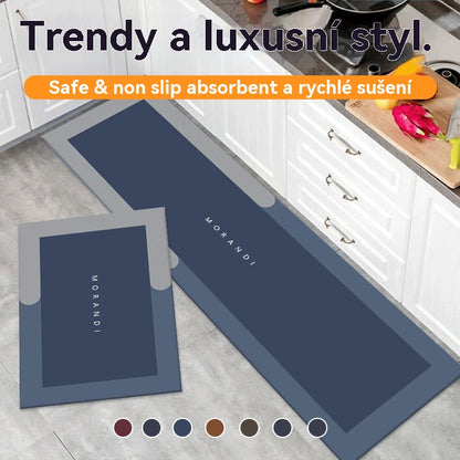 【2 kusy: 40*60 + 40*120 cm】💥Moderní rohožka na podlahu, vstupní rohožka, voděodolná, odolná vůči oleji, skvrnám, savá a protiskluzová🦶