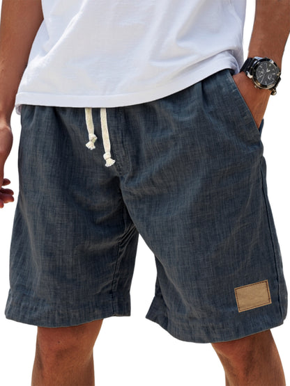 ⏳🔥【Último día al 50%】👖 【S-5XL】【55-110 kg】Pantalón corto casual hombre 2026 efecto lino con cordón (tallas grandes).