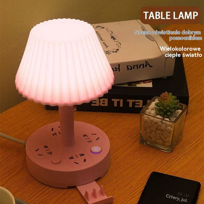 💡✨Wielofunkcyjna lampka biurkowa z wbudowanym przedłużaczem: praktyczna, stylowa i energooszczędna!