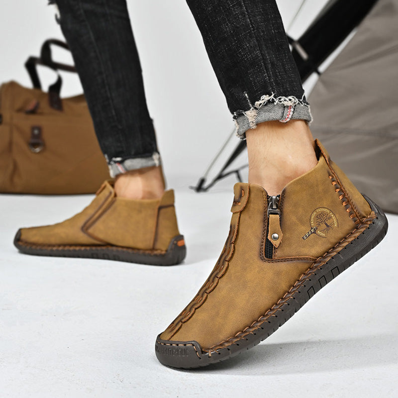 🔥🥾【Ograniczona czasowo zniżka 50%✨】【38-48】Nowe zimowe męskie buty Martin z podszewką z futra i zamkiem błyskawicznym