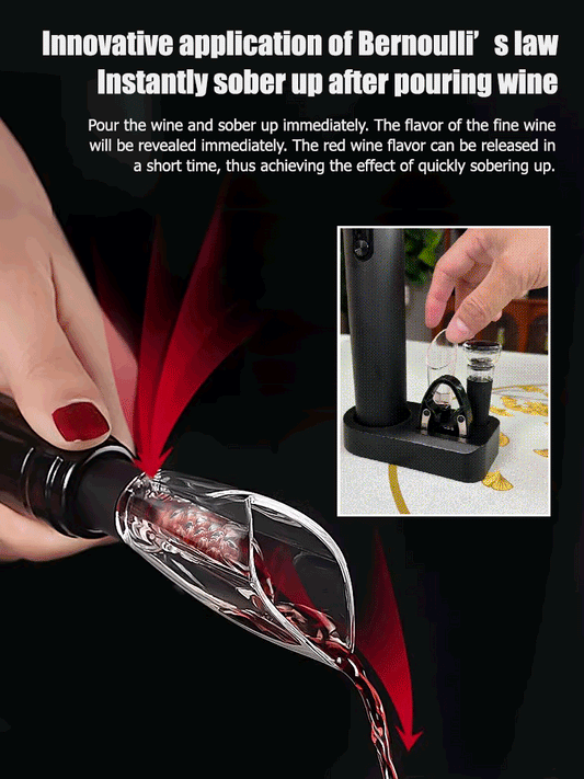 🎅🎄 Zestaw elektrycznego otwieracza do wina🍷 【Idealny prezent na każdą okazję】 Świetny prezent dla każdego miłośnika wina w Twoim życiu 3855005