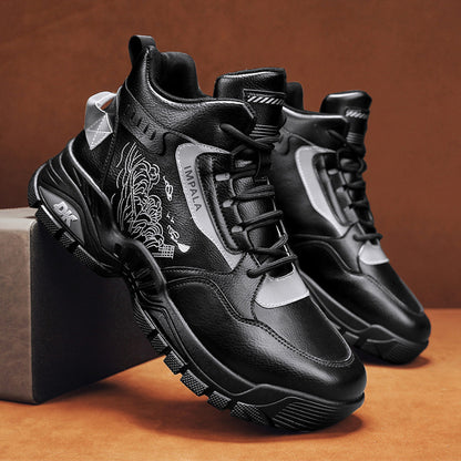 🔥🥾 2025 nowe męskie buty sportowe Martin z grubą podeszwą do rekreacji na świeżym powietrzu, wodoodporne i ciepłe